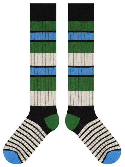 Striped Pattern Knee-High Socks